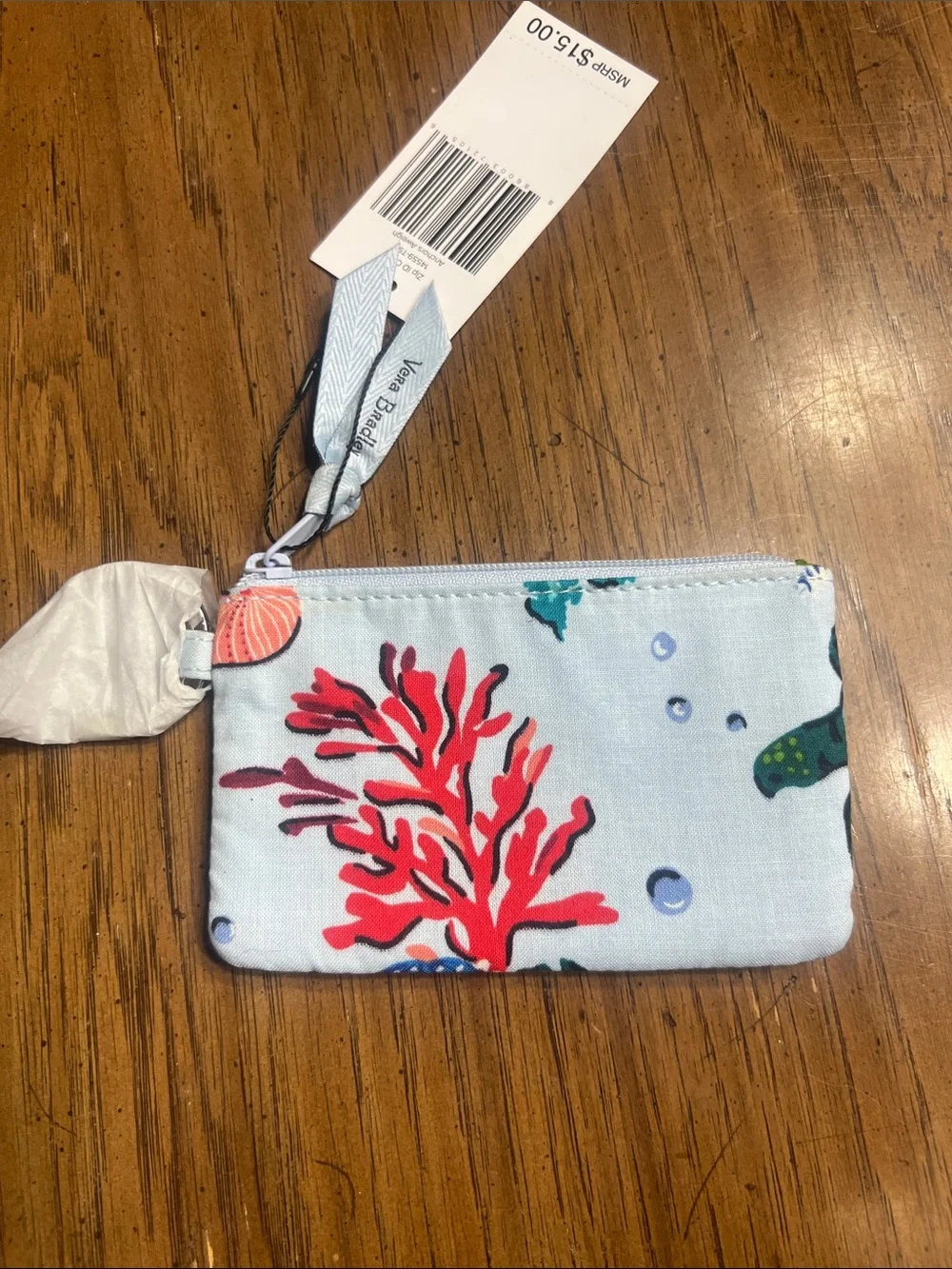 Vera Bradley Light Blue Floral ID Wallet